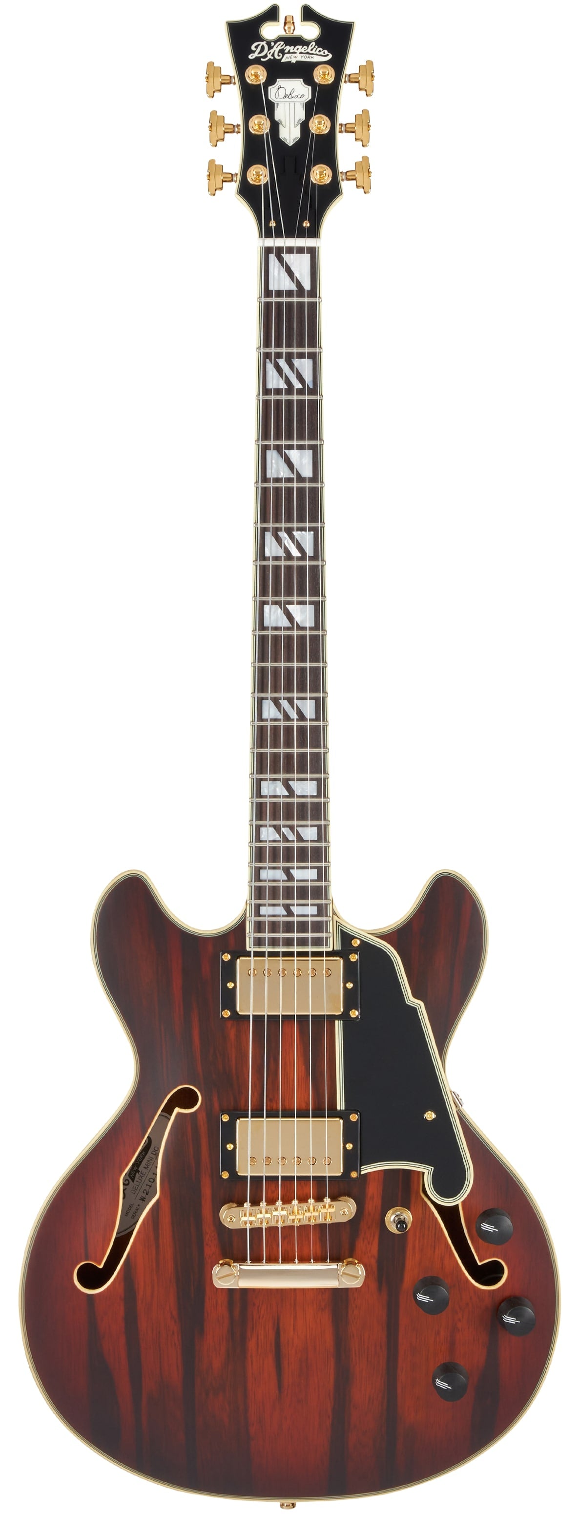 B-STOCK D'angelico Deluxe Mini DC Satin Brown Burst Chitarra Semiacustica