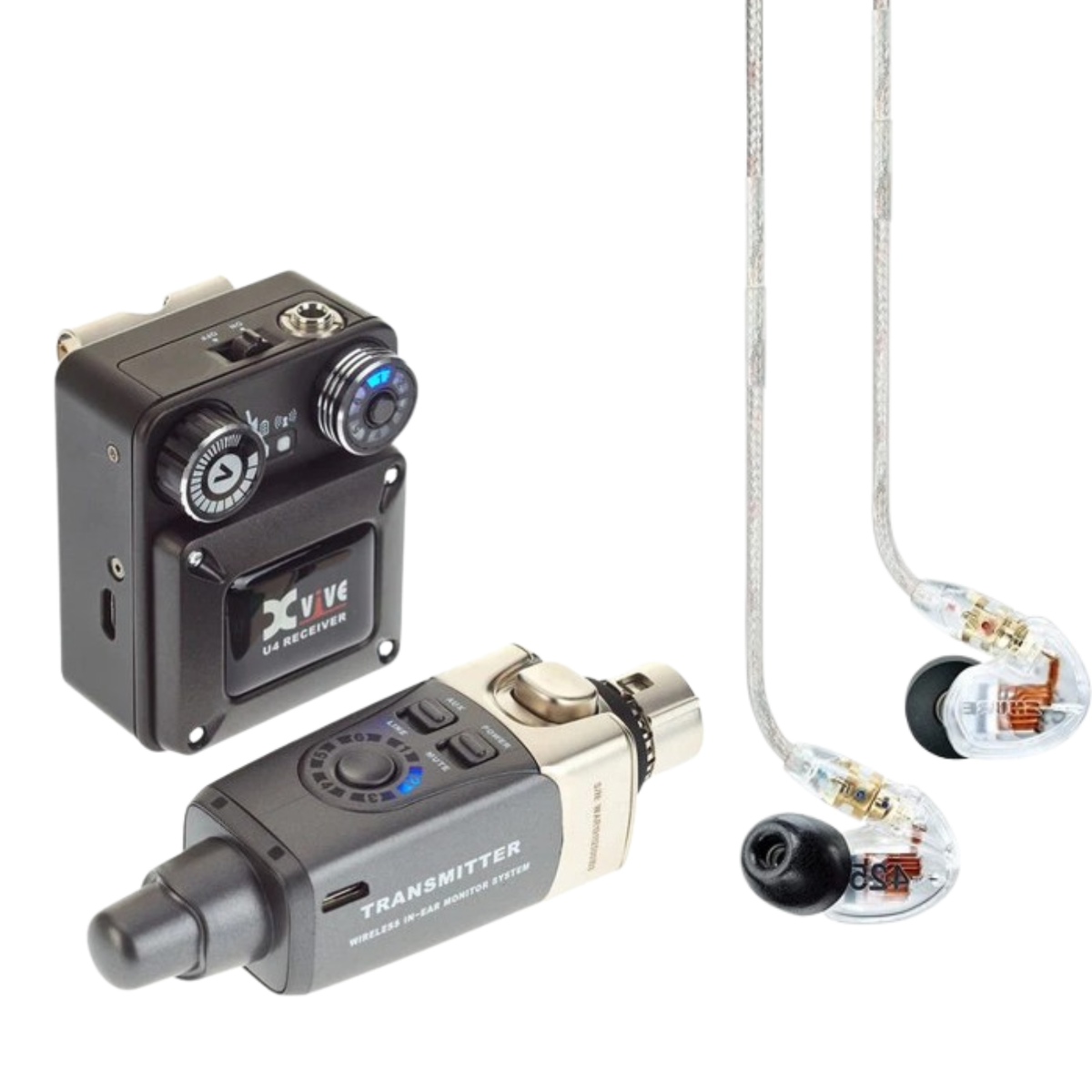 Xvive U4 con Shure SE 425 CLE