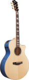Ibanez AE390NTA Natural High Gloss Top Aqua Blue High Gloss Back And Sides Chitarra Acustica