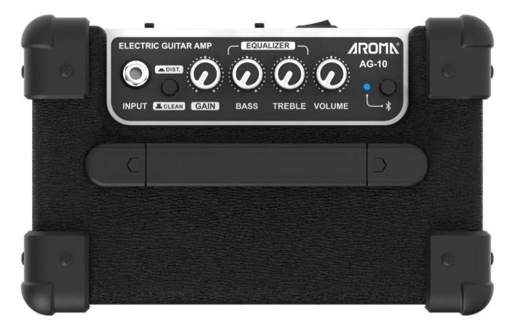 Amplificatore Aroma AG10S, 10W, con altoparlante da 5 pollici, Bluetooth e design moderno, ideale per musicisti in viaggio