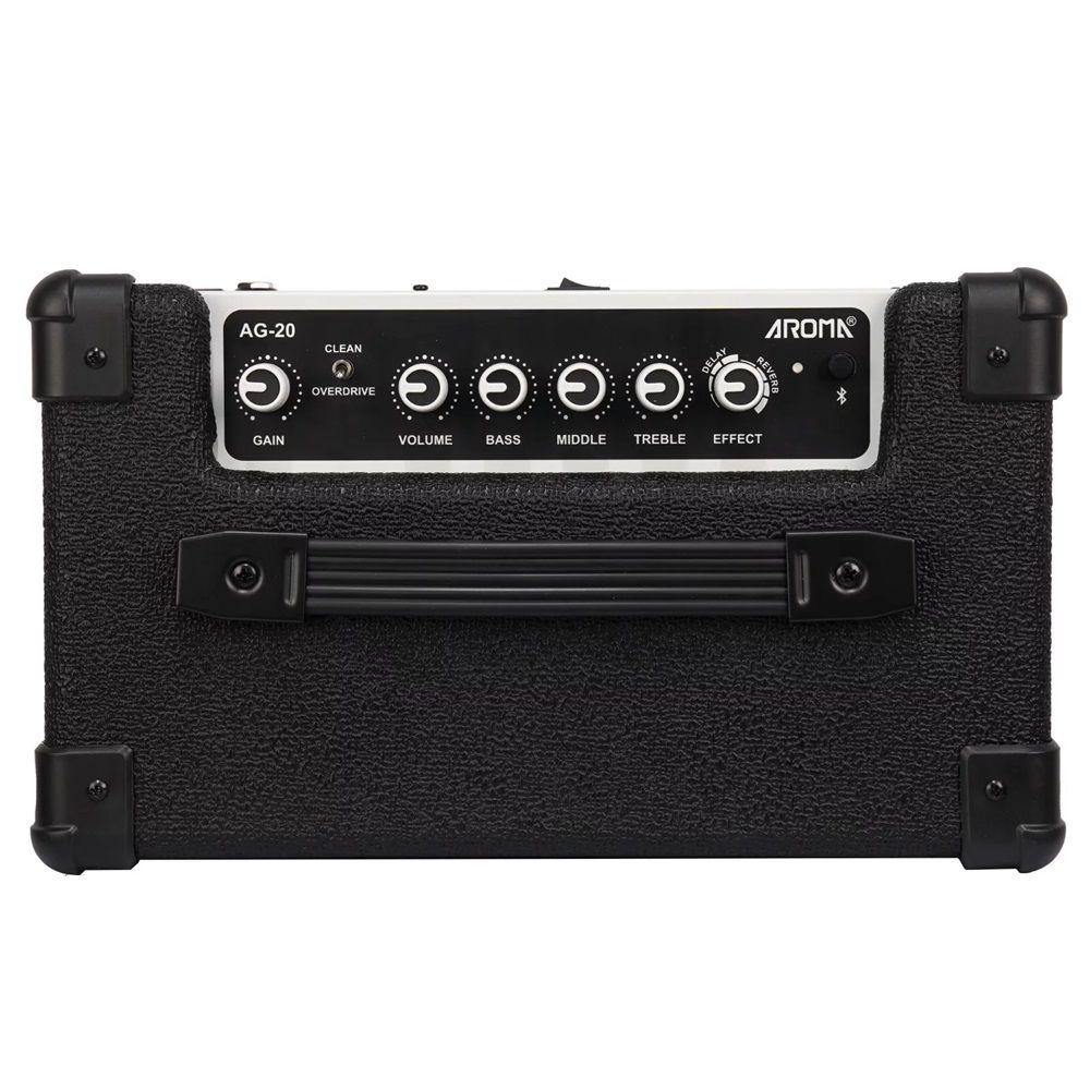 Amplificatore 20W per chitarra con Bluetooth, altoparlante da 6,5", controlli per effetti e toni, ingresso AUX disponibile