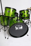 DAM P2211AGR Batteria Acustica Professionale Cassa 22" - Hardware e piatti inclusi - Sparkle Green