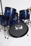 DAM DPB522BL Batteria Acustica Professionale Cassa 22" - Hardware e piatti inclusi - Sparkle Blue