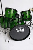 DAM DPB522GR Batteria Acustica Professionale Cassa 22" - Hardware e piatti inclusi - Sparkle Green
