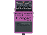 Pedale flanger BF-3 Boss con nuovi effetti Ultra e Gate/Pan, dimensioni 73x59x129 mm, peso 420 g, alimentatore non incluso