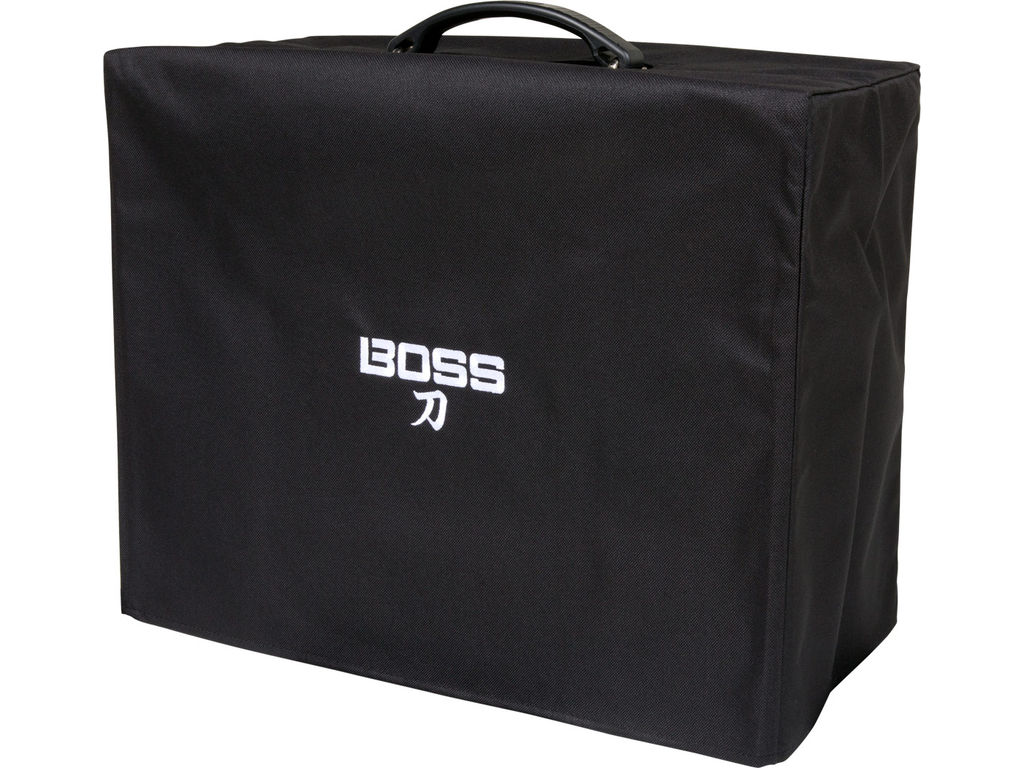 Cover BOSS per amplificatore Katana 50, in poliestere nero, protegge da polvere e graffi, con logo ricamato e maniglia