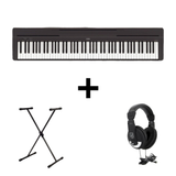 YAMAHA P-45B Pianoforte Digitale 88 tasti | Set con Cuffie QHP10 e Gewa Stand a X