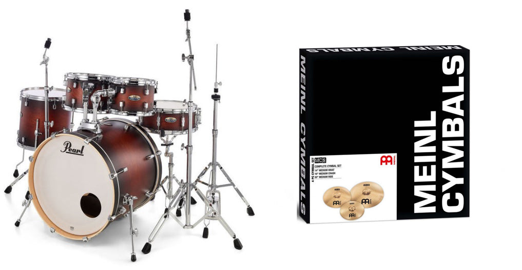 Pearl Decade Maple DMP925F C260 Satin Brown Burst Batteria acustica + Piatti Meinl