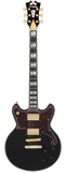 D'angelico Deluxe Brighton Solid Black Chitarra Elettrica