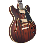 B-STOCK D'angelico Deluxe Mini DC Satin Brown Burst Chitarra Semiacustica