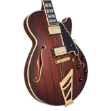 D'angelico Deluxe SS Satin Brown Burst Chitarra Semiacustica