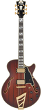 D'angelico Deluxe SS Satin Brown Burst Chitarra Semiacustica