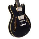 D'Angelico Exce DC Tour Solid Black Chitarra semiacustica