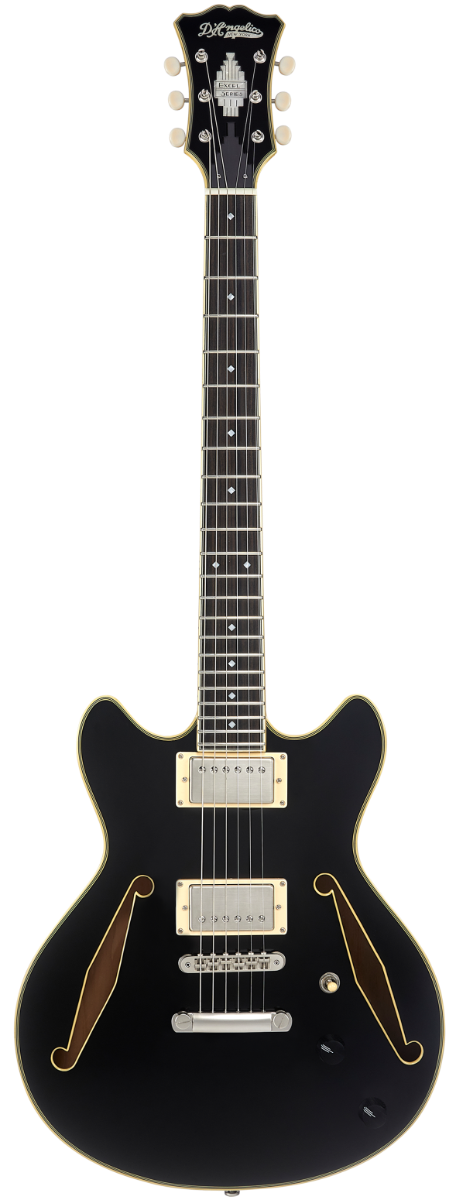 D'Angelico Exce DC Tour Solid Black Chitarra semiacustica