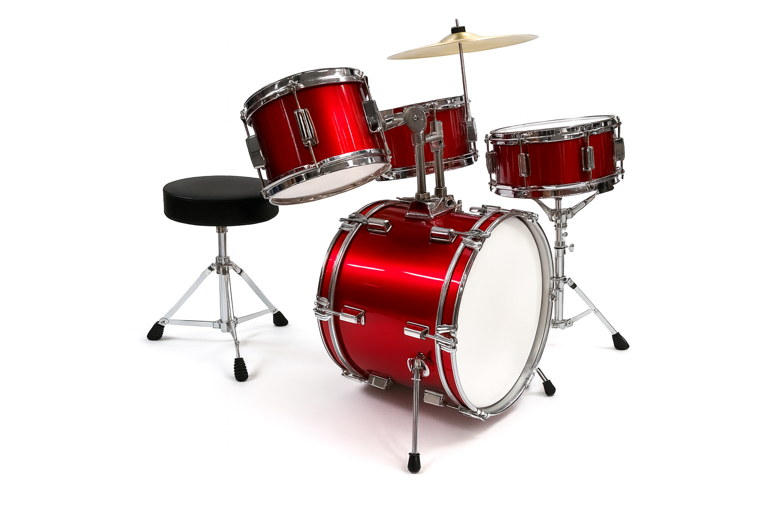 dam j1043a red batteria acustica per bambini 4 pezzi