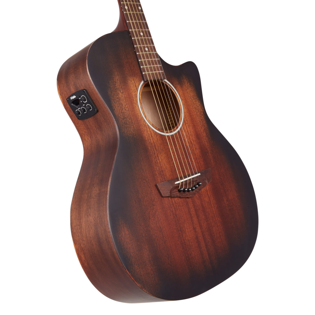 D'Angelico Premier Gramercy LS, chitarra acustica in mogano, design Grand Auditorium, preamplificatore MG-30 per performance ottimali