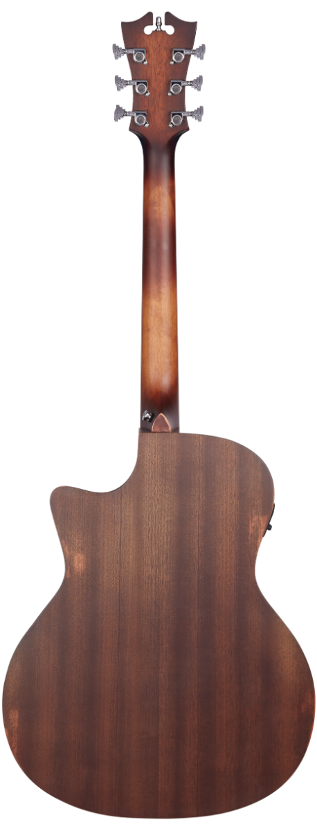 Chitarra acustica elettrificata D'Angelico Premier Gramercy LS in mogano, design Grand Auditorium con preamplificatore MG-30