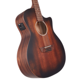 D'Angelico Premier Fulton LS Aged Mahogany Chitarra acustica 12 corde elettrificata