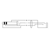 CORDIAL CFM 3 VK  Cavo Jack Stereo 6.3mm - presa Jack 6.3mm dorato