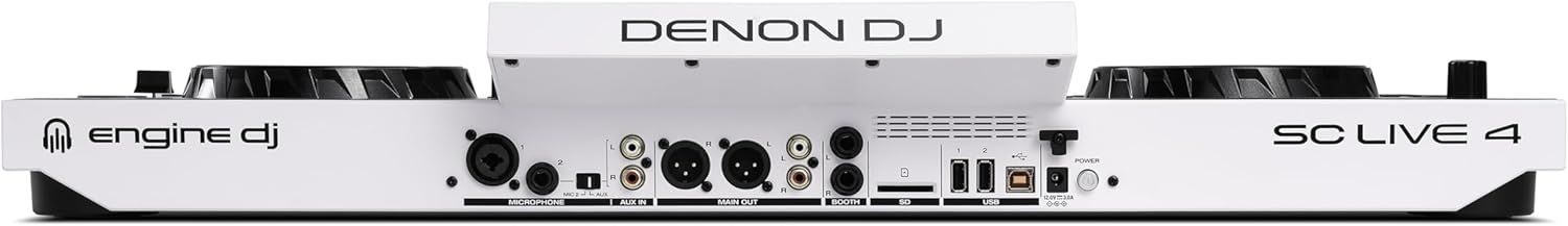 Consolle DJ SC LIVE 4, 4 canali, display da 7", effetti dinamici e supporto per librerie DJ senza necessità di computer.