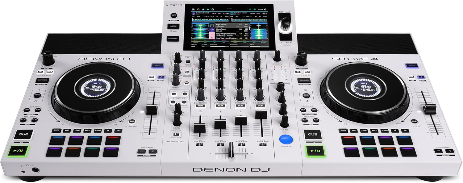 Consolle DJ SC LIVE 4 con 4 canali, display a colori, Wi-Fi per streaming e compatibilità con Serato DJ e Virtual DJ