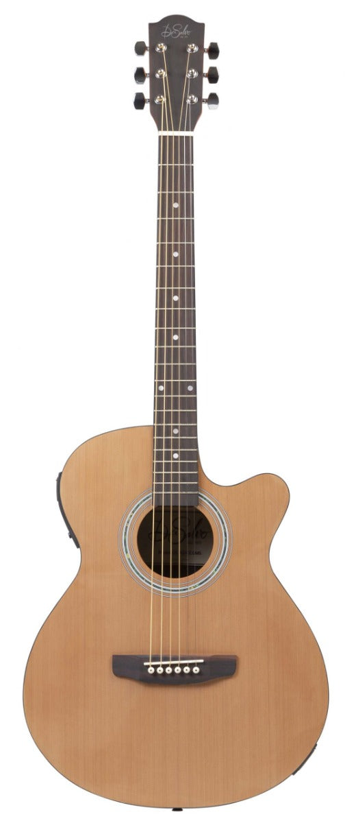De Salvo AG3CEQMJ Mini Jumbo Chitarra Acustica Natural Elettrificata