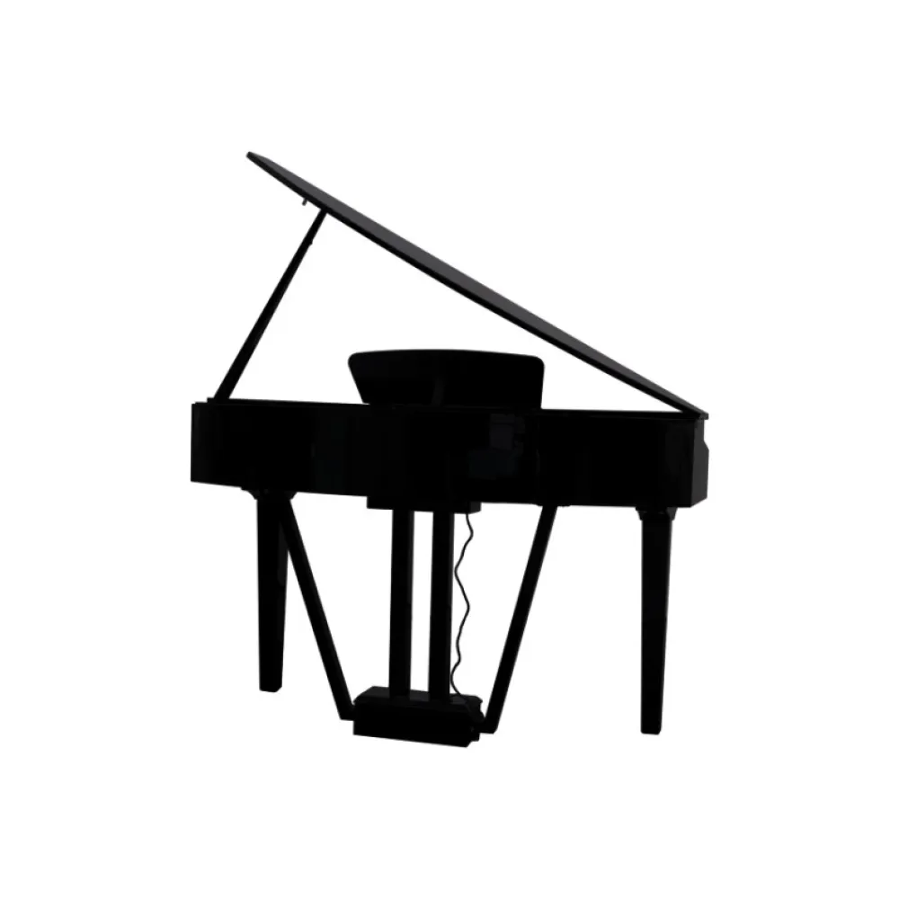 Echord GP10, pianoforte digitale a coda con 88 tasti, polifonia di 64 note e design raffinato, ideale per ogni ambiente