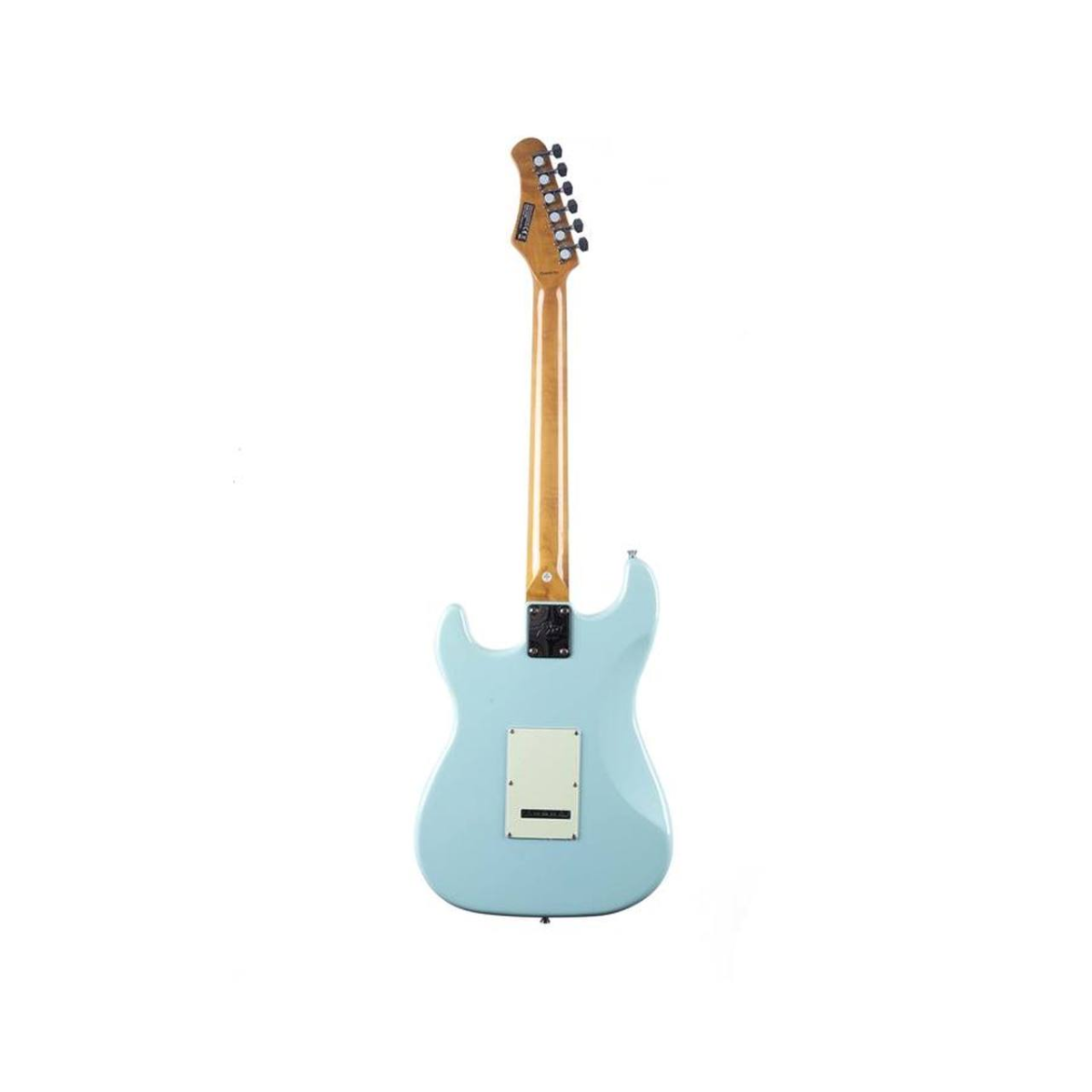 Eko ST-300 Daphne Blue, chitarra elettrica in stile Strat, con corpo in pioppo, manico in acero e tre pickup single-coil