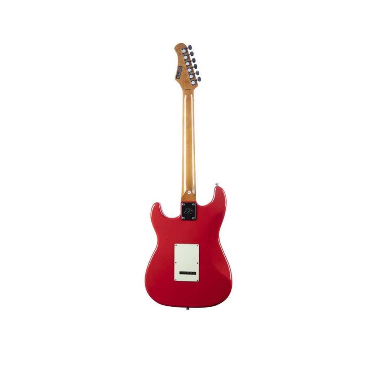 Eko ST-300 Fiesta Red, chitarra elettrica in stile Strat, corpo in pioppo, manico in acero, tre pickup single-coil, vintage