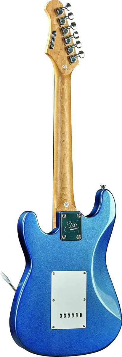 Eko ST-100 3/4 blu metallico, chitarra elettrica con corpo in pioppo e manico in acero, perfetta per bambini che iniziano a suonare