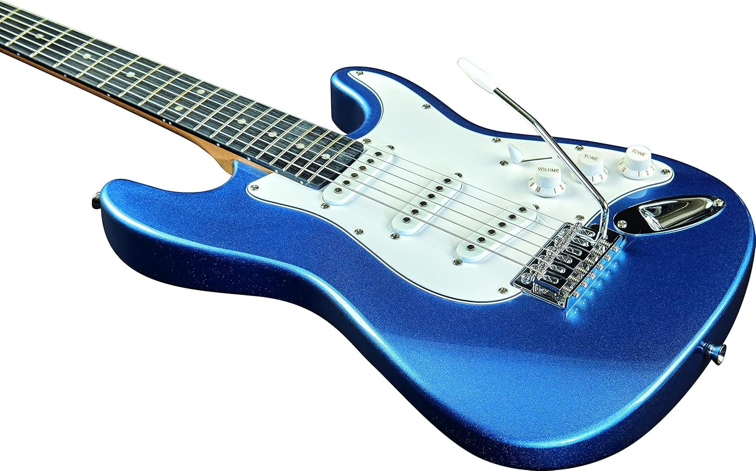 Eko ST-100 3/4 metallic blue, chitarra elettrica per principianti, corpo in pioppo, manico in acero, suono versatile e brillante