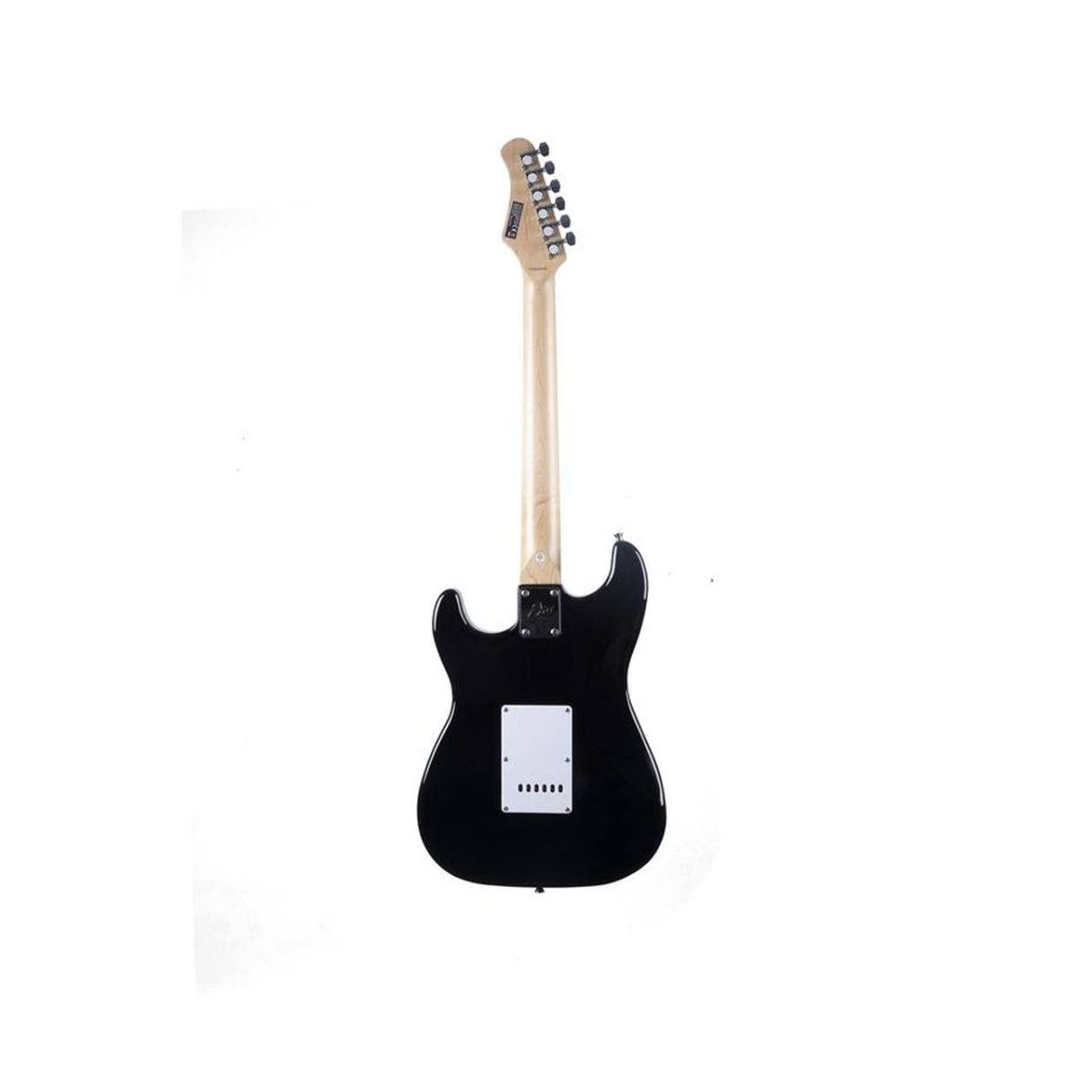 Eko ST 100 nera, chitarra elettrica con corpo in pioppo, manico in acero, 22 tasti e pickup S-S-S, perfetta per iniziare