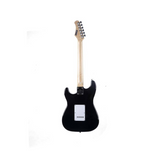 Eko ST 100 nera, chitarra elettrica con corpo in pioppo, manico in acero, 22 tasti e pickup S-S-S, perfetta per iniziare