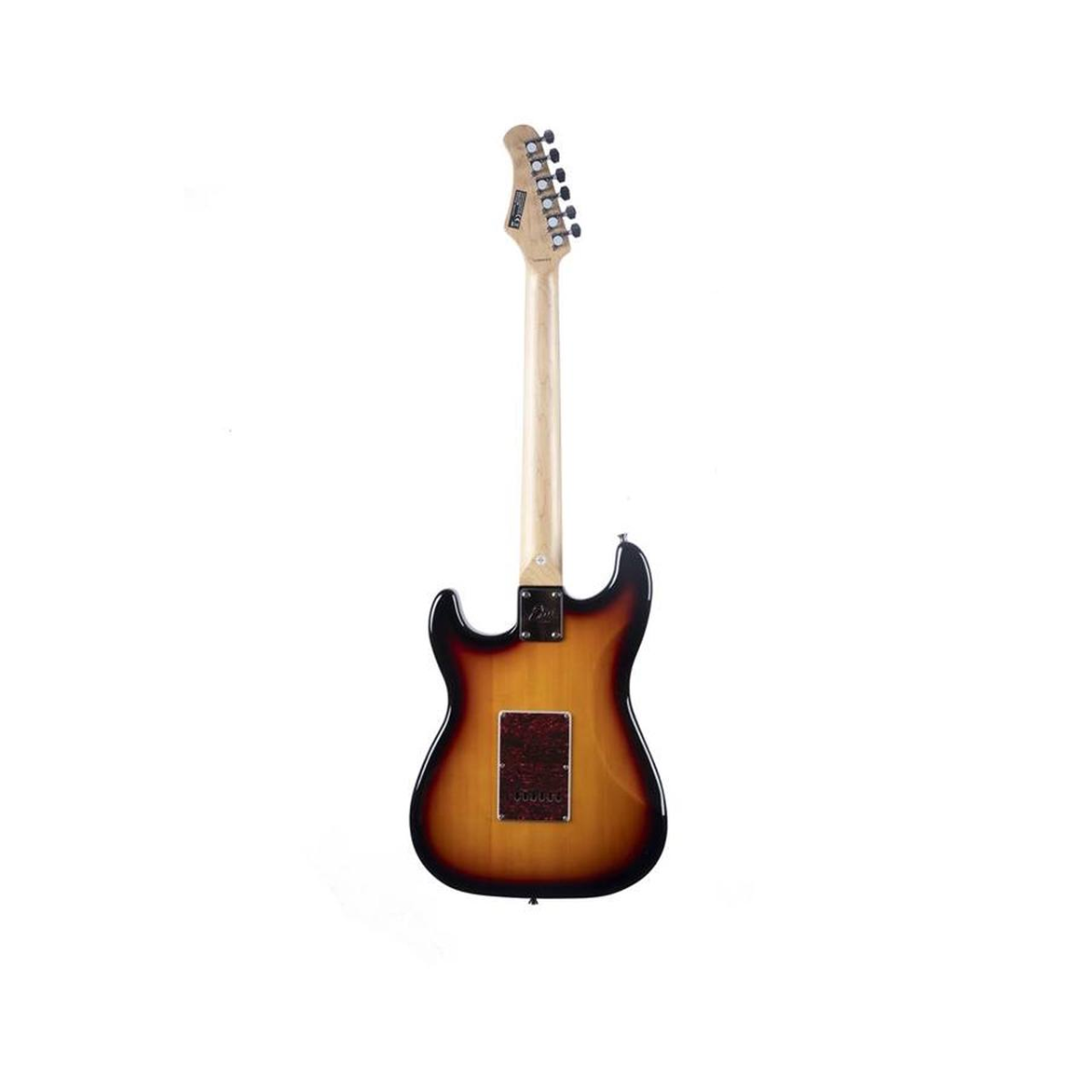 Eko ST-100 Sunburst: chitarra elettrica con corpo in pioppo, manico in acero, tre pickup S-S-S e finitura lucida. Ottima per principianti