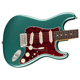 Fender Stratocaster RW Faded Sherwood Green, corpo in ontano, manico Modern C, 22 tasti, finitura lucida e battipenna tartaruga