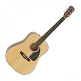 Chitarra acustica Fender CD-60 naturale con custodia rigida, corpo dreadnought, top in abete e manico in mogano