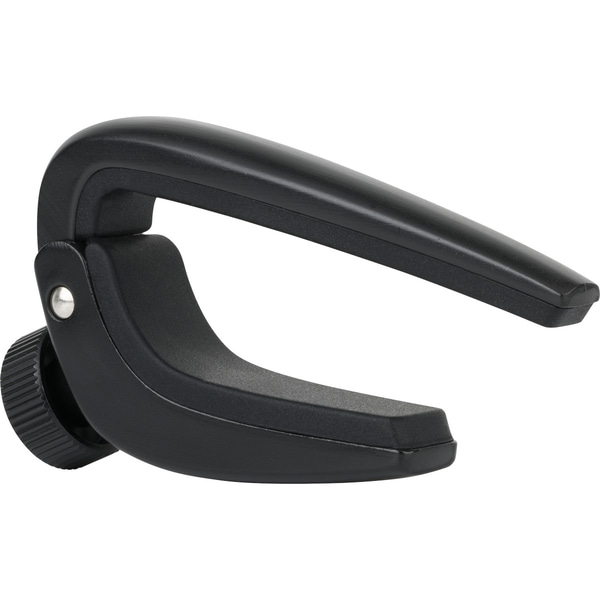 Capotasto Fender Player, compatibile con chitarre acustiche ed elettriche, nero, in lega di zinco, con regolazione della tensione