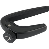 Capotasto mobile Fender Player per chitarre classiche, nero, in lega di zinco, con manopola di regolazione e imbottitura in gomma