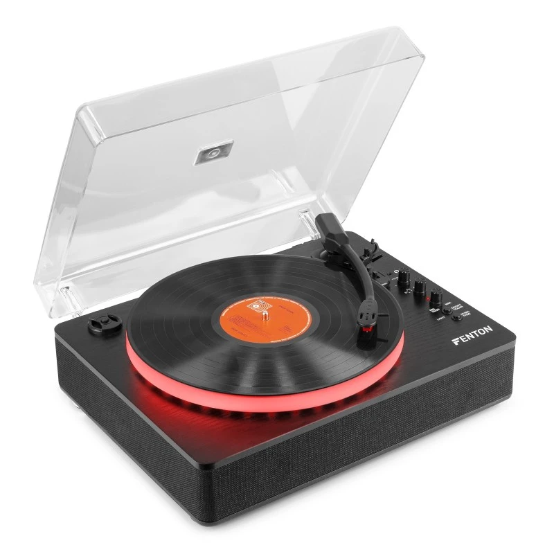 Giradischi Fenton RP162LED con luci LED rossa