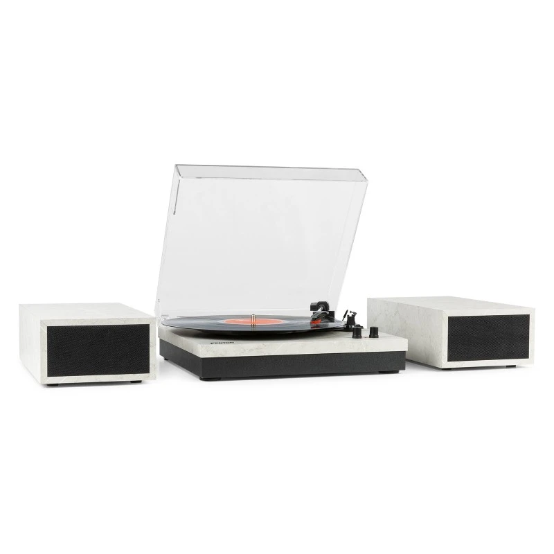 Fenton RP165, giradischi in marmo con altoparlanti stereo, riproduce vinile e musica in streaming tramite Bluetooth