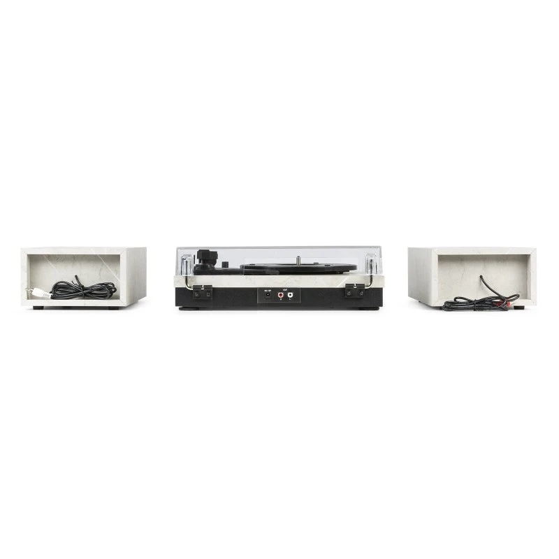 Giradischi Fenton RP165 in marmo, design elegante, amplificatore integrato e altoparlanti per vinile e Bluetooth