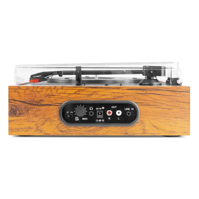Fenton RP165, giradischi con altoparlanti stereo, riproduce vinili a diverse velocità e supporta streaming Bluetooth