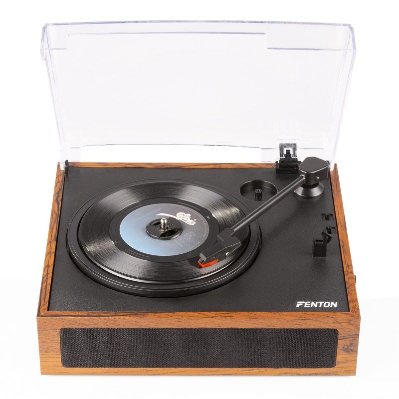 Giradischi Fenton RP165 elegante, con amplificatore e altoparlanti, per ascoltare vinili e musica in streaming Bluetooth