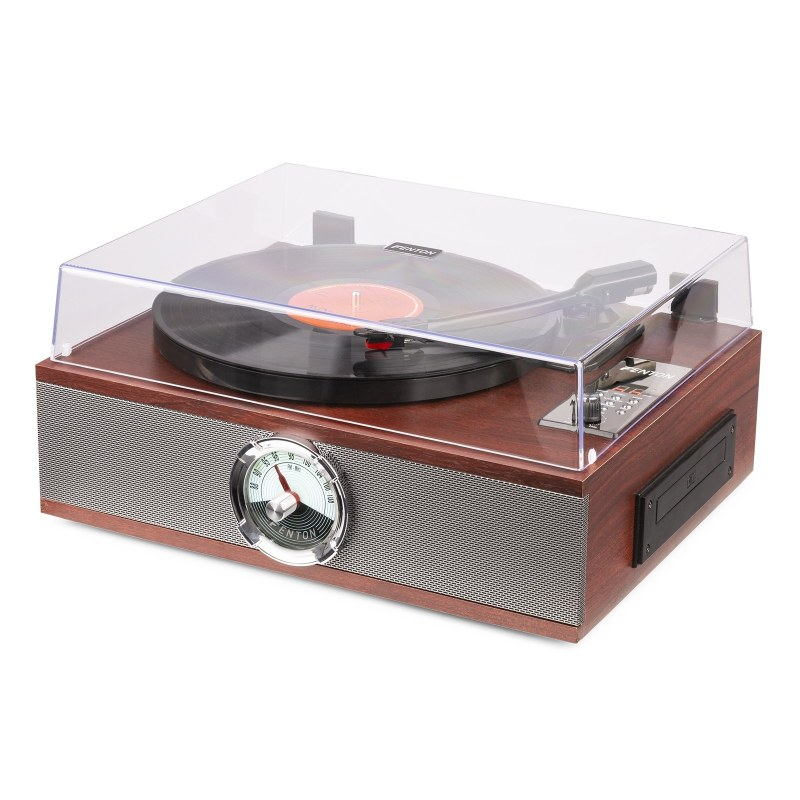 Fenton RP165, giradischi vintage con design elegante, altoparlanti stereo e supporto per streaming Bluetooth