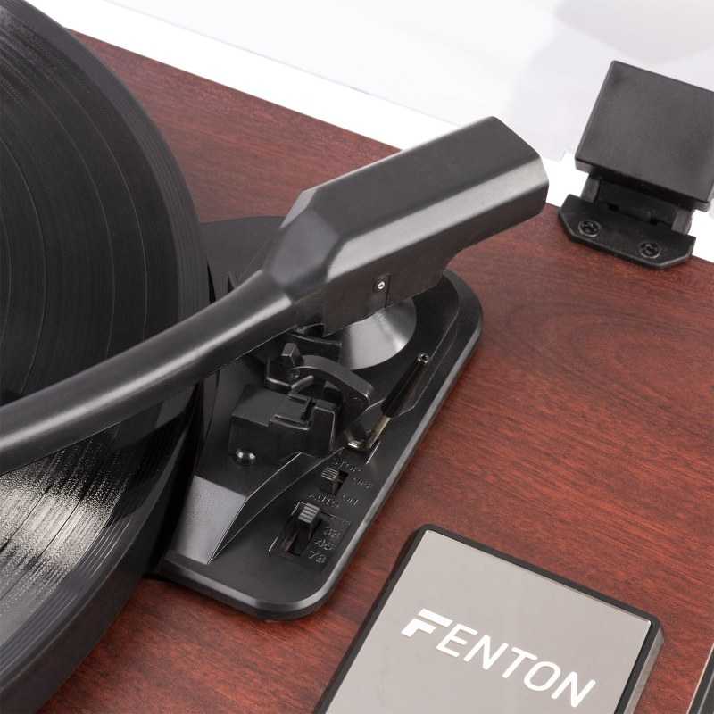 Fenton RP165, giradischi vintage con altoparlanti stereo, streaming Bluetooth e velocità di riproduzione regolabili