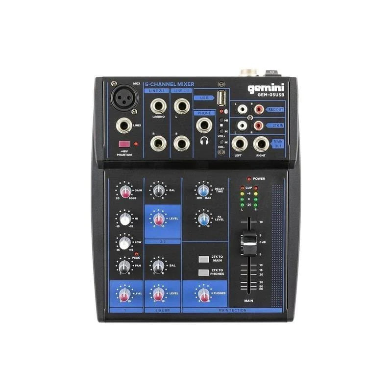 Gemini GEM 5 USB Mixer 5 canali