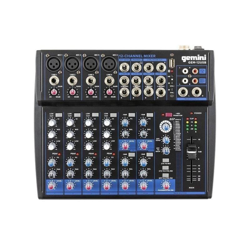 Gemini GEM 12 USB Mixer 12 canali