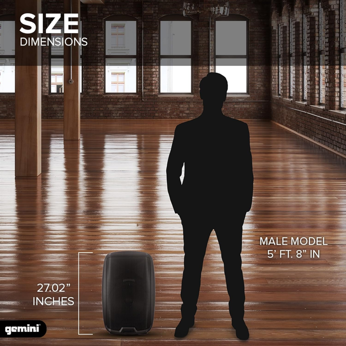 Diffusore Gemini AS2112 BT con player USB/SD e Bluetooth TWS, per riproduzione audio da smartphone e tablet