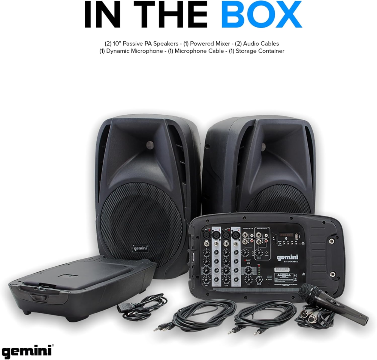 Sistema audio portatile con mixer 8 canali, lettore MP3, 2 altoparlanti e controlli indipendenti per 4 ingressi