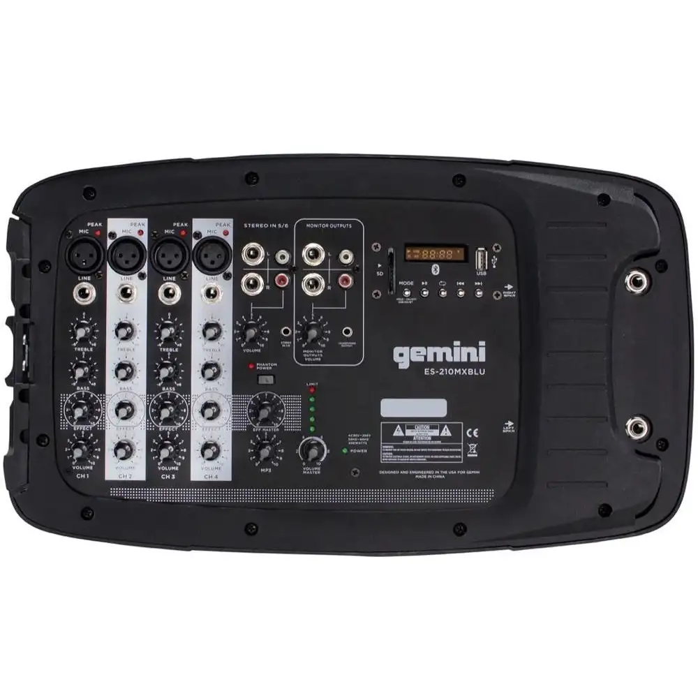 Sistema amplificato PA 10"/1", 150W, con lettore MP3 e mixer, progettato per la massima portabilità e qualità sonora